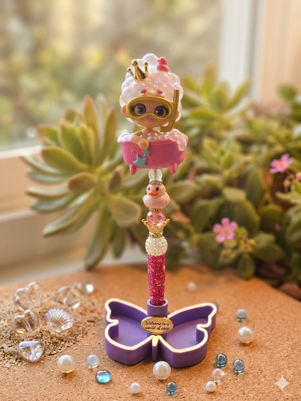 Custom beaded pen is the "Kween of Me Time"
